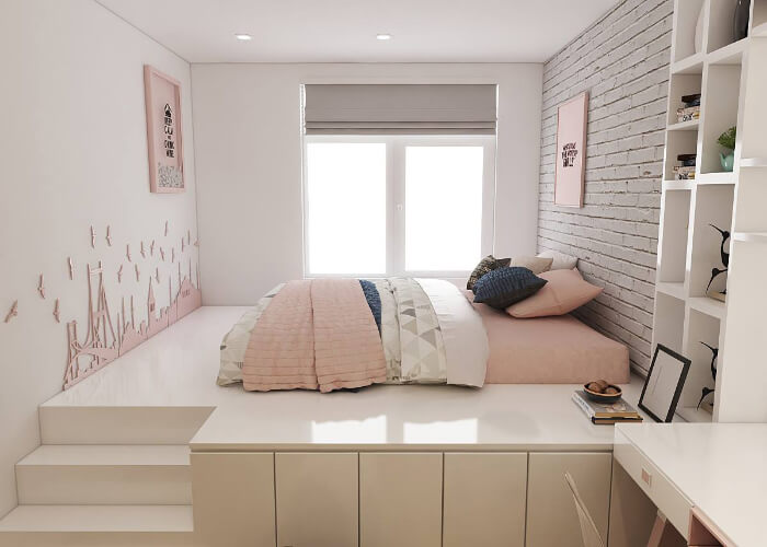 Thiết kế phòng ngủ nhỏ đẹp dành cho phòng 3m2, 5m2, 10m2