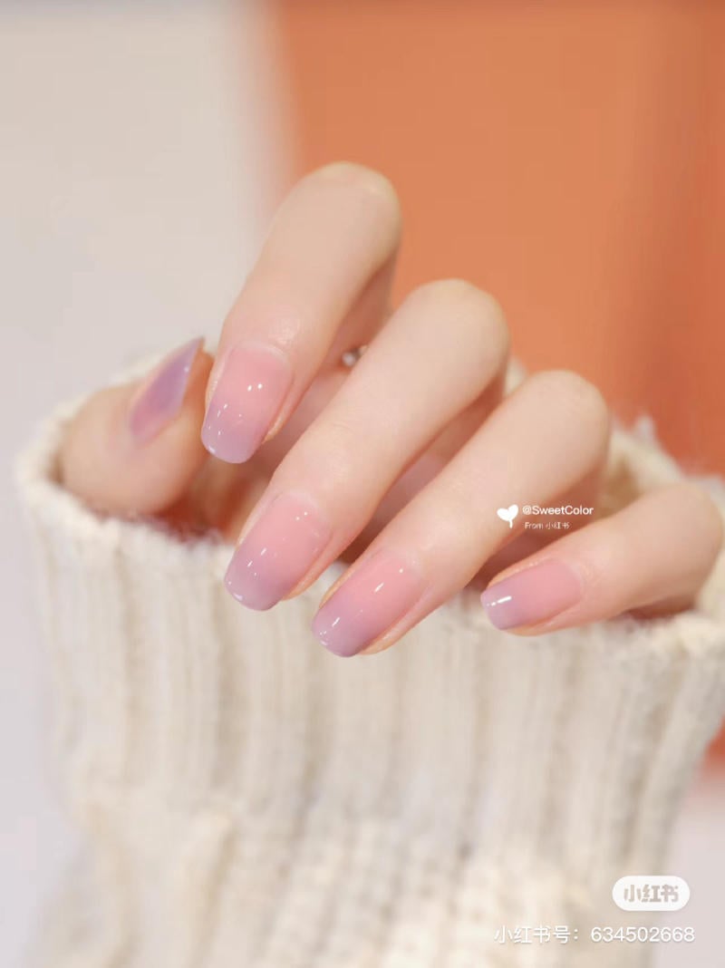 nail màu hồng pastel