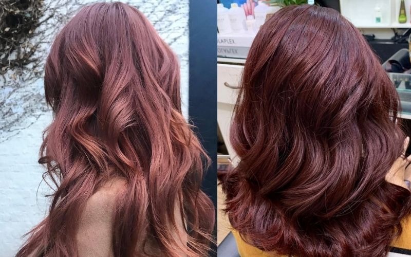Kiểu nhuộm tóc màu nâu socola ánh đỏ giúp phái đẹp nổi bật hơn