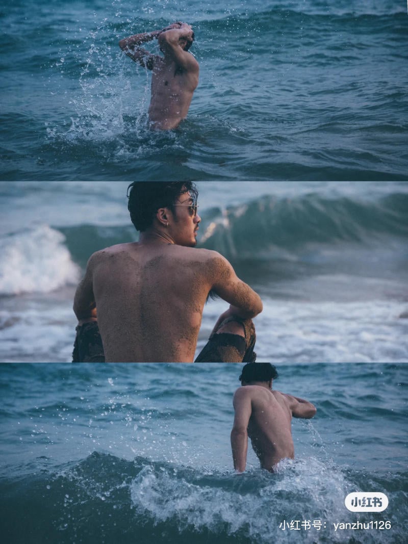 cách tạo dáng chụp ảnh ở bãi biển cho nam