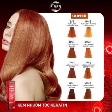 Thuốc nhuộm tóc keratin màu cam copper tốt lên màu đẹp nhất 2022